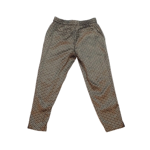 Anthropologie Womens Trousers Sz S Gold Black Dress Pants Slit Office Pull On - Picture 9 of 9